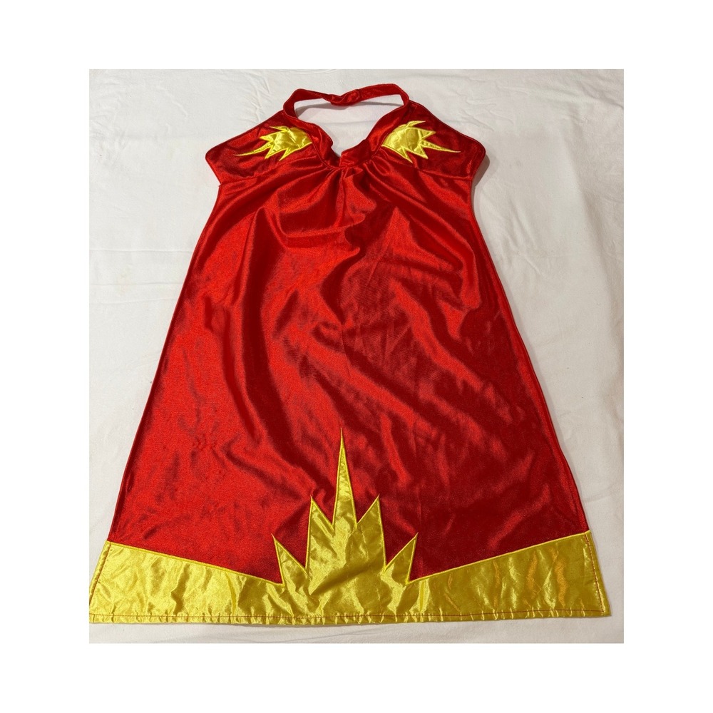 Hallmark Kids Superhero Halter Cape Costume Red Yellow Halter Play Wear Dress Up